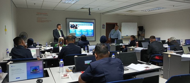 Training room, at laptops
