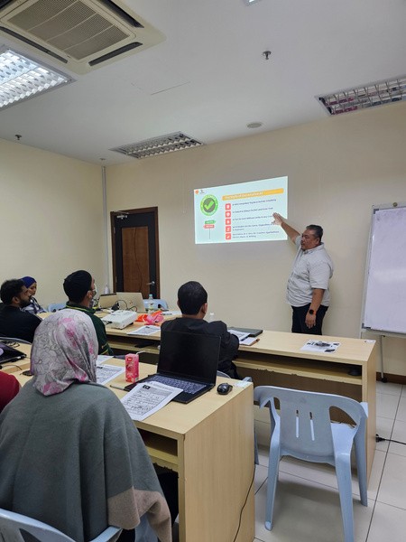 Class at the projector