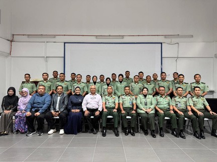 Group photo with army officers